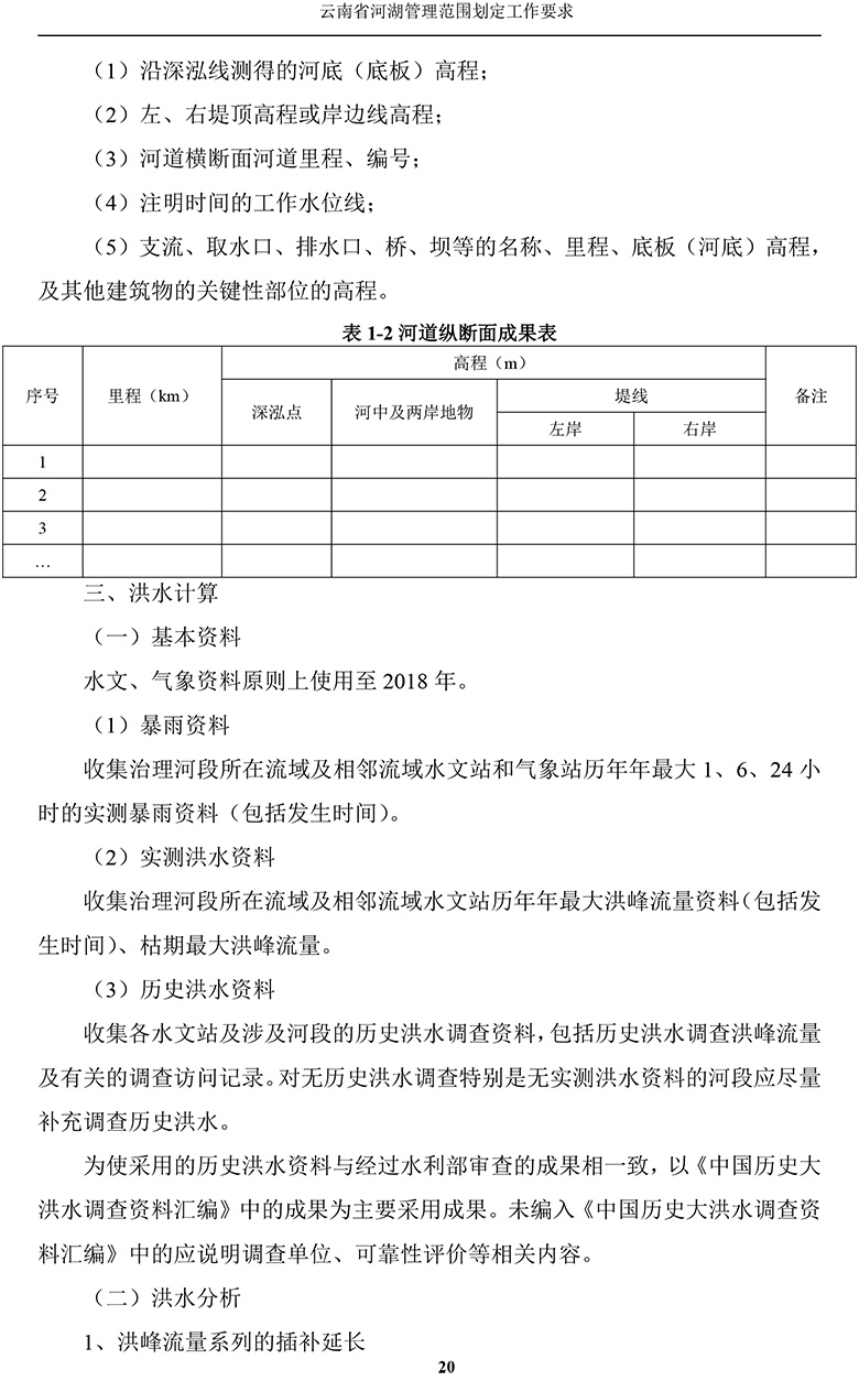 云南省河湖管理范围划定工作要求