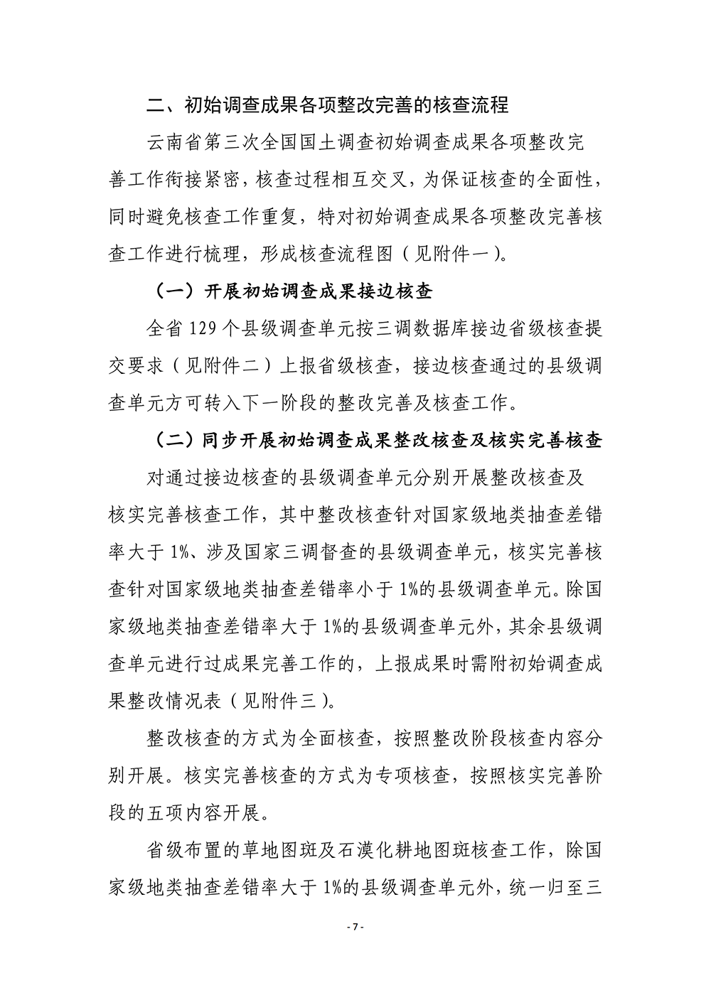 云南省第三次全国国土调查统一时点更新省级核查补充意见