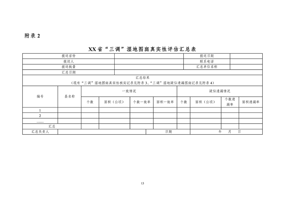 第三次全国国土调查湿地数据比对核查技术规定