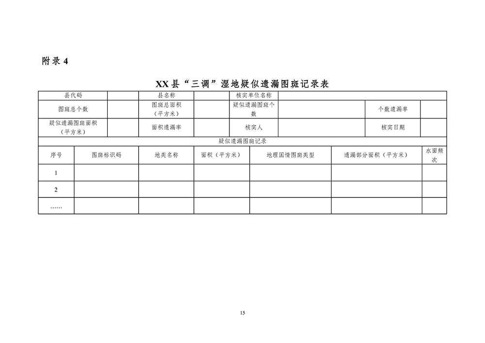 第三次全国国土调查湿地数据比对核查技术规定