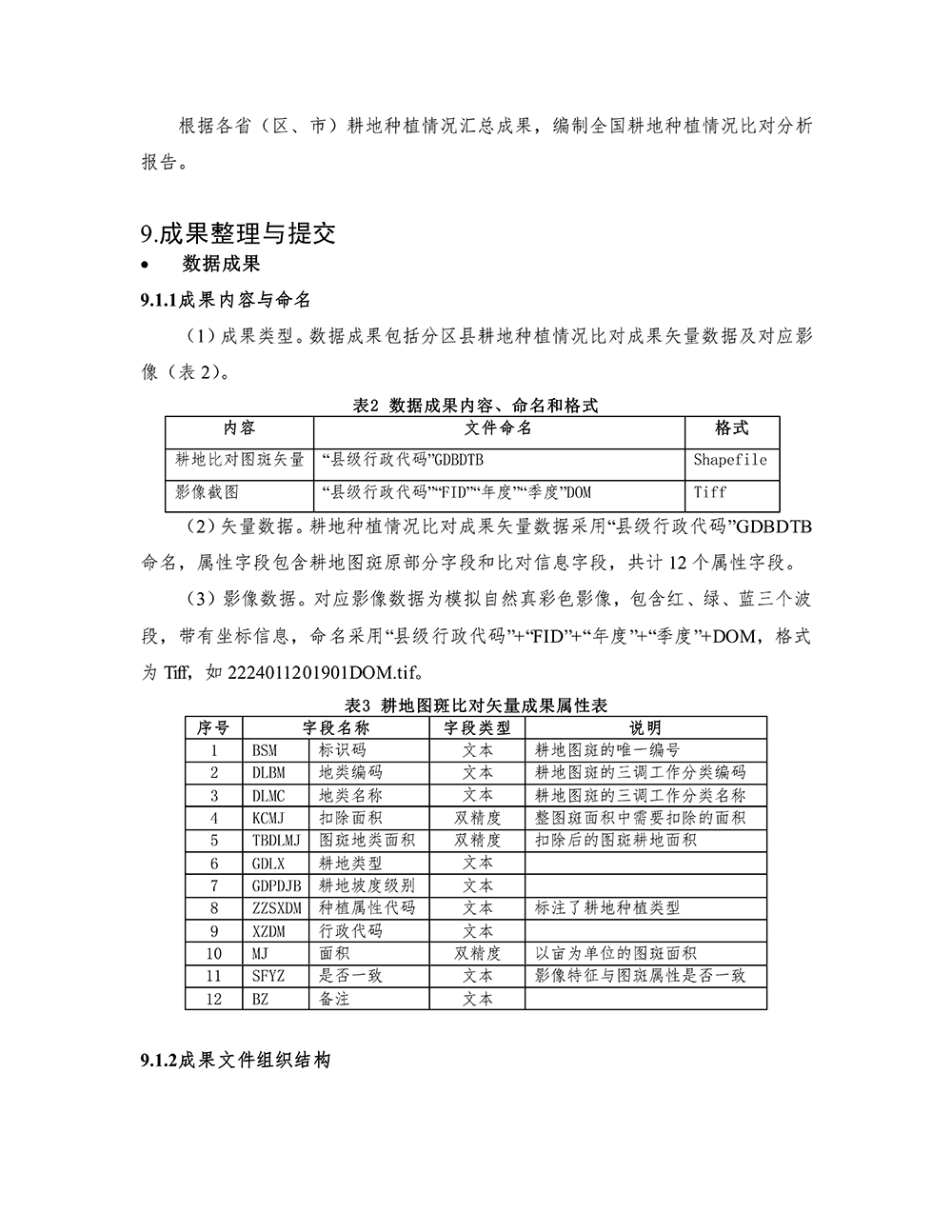 第三次全国国土调查耕地种植情况比对分析技术规定